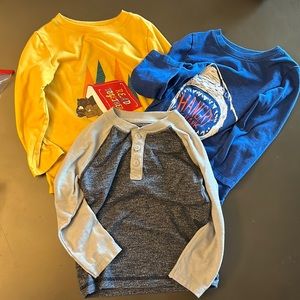 Set of three little boys long sleeve shirts